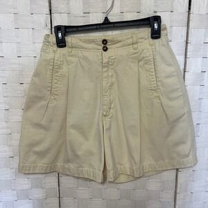 Vintage American Eagle Outfitters 90s Butter Yellow High Waist Shorts Sz‎ 11/12